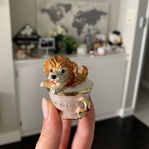 Teacup dog jewelry box
